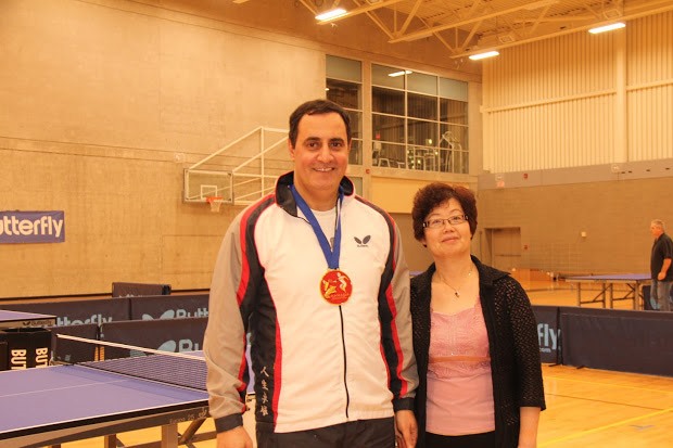 Canada Cup 2 U1750 Medalist Osama Tadros & Tournament Director Amelia Ho