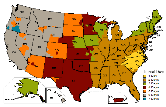 postage map