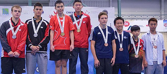 2015 Butterfly Canadian Junior Table Tennis Championships Results