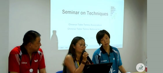 Educational Session with Zhang Yining about the 1st 3 Strokes in table tennis