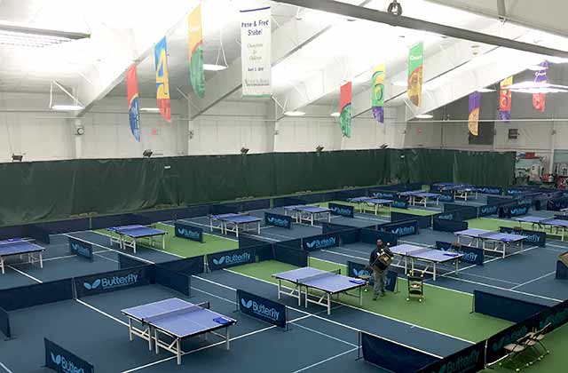 2015 Butterfly Teams Tournament Hall A Setup & Ready to Go