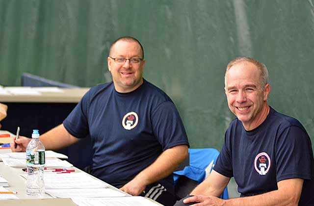 2015 Butterfly Teams Tournament Directors (left to right): Mark Nordby & Dan Seemiller