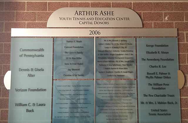 Arthur Ashe Youth Tennis and Education Center 2006, Donors