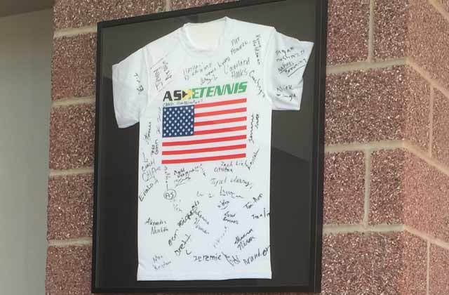 AsheTennis Signed USA Shirt