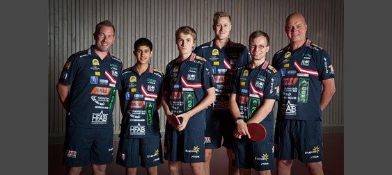 Kanak Jha Joins HBTK Halmast – Photo courtesy of Ulf Carlsson via USA Table Tennis on Facebook