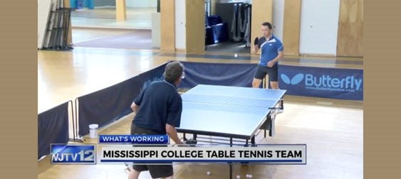 Top-ranked Mississippi College Table Tennis Team – Photo courtesy of WJTV 12