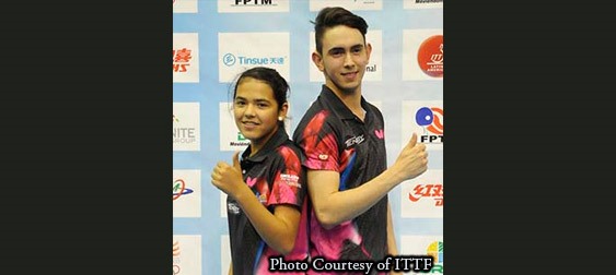 left to right: Adriana Diaz and Brian Afanador, champions on home soil – Photo Courtesy of ITTF / By: Luis D. Sanchez Luna