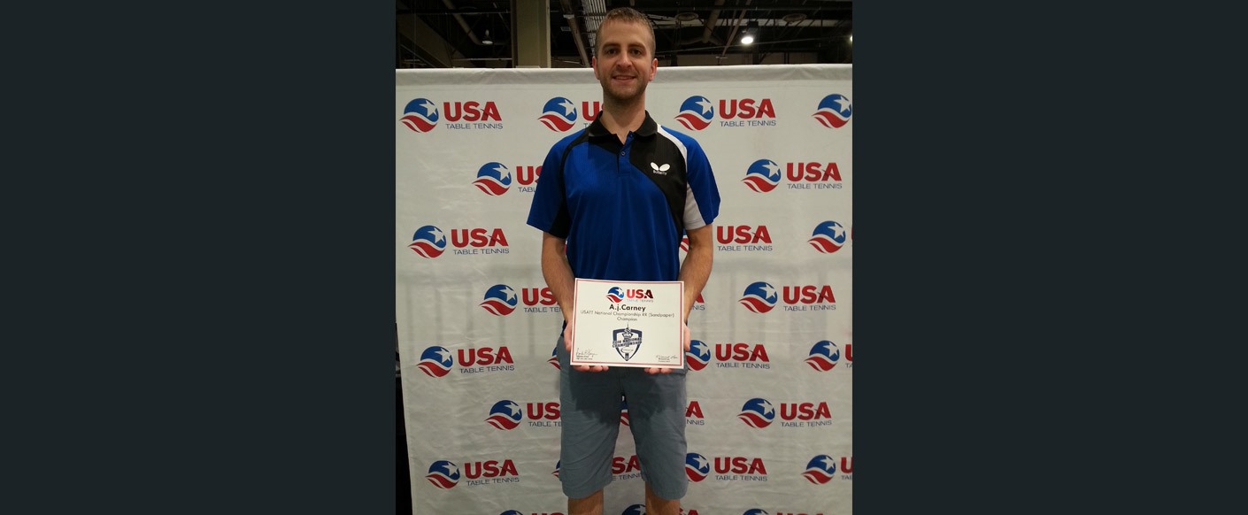 Congratulations Triangle Table Tennis’ Coach AJ Carney