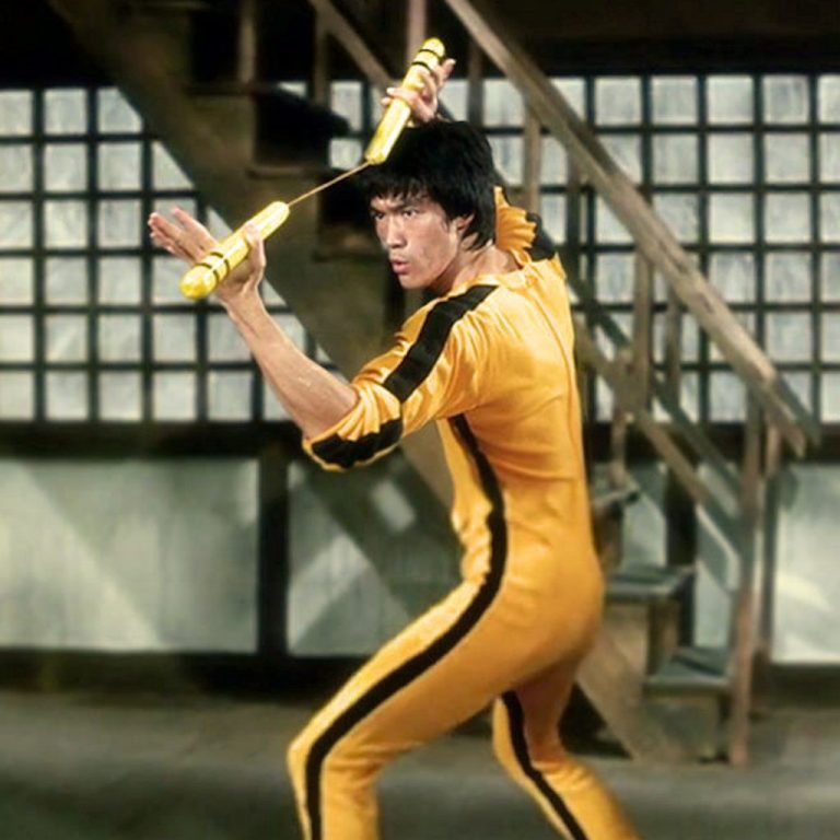 Bruce Lee Table Tennis With Nunchucks