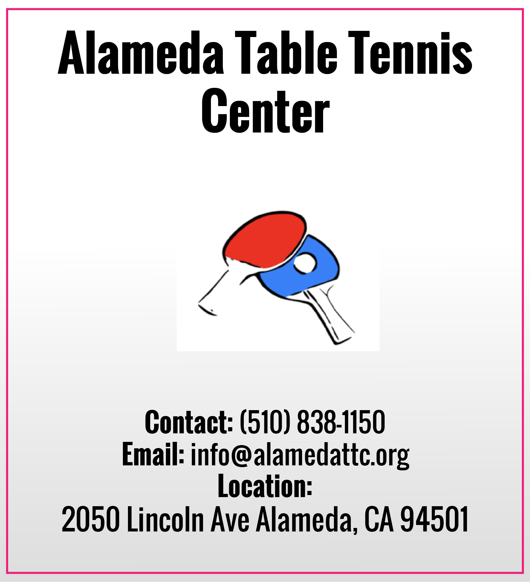 Alameda Ping Pong Gym