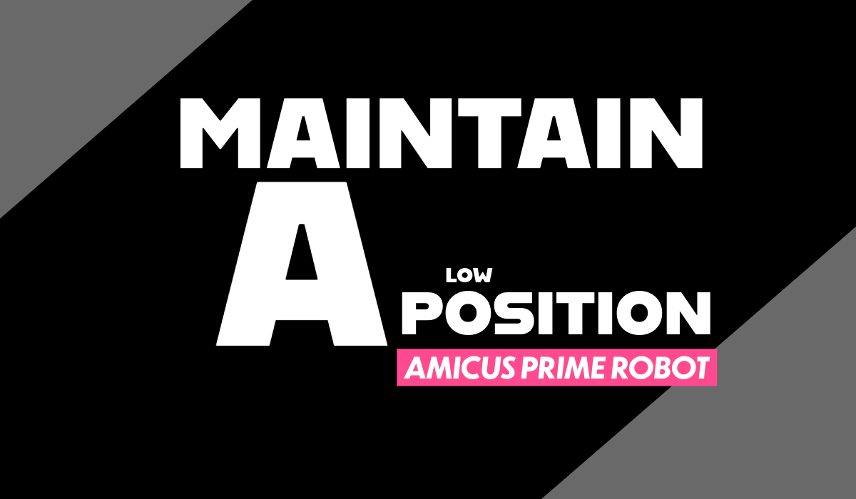 Maintain a Low Position