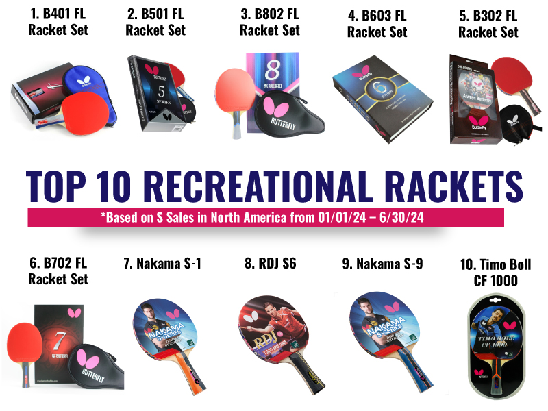 Top 10 Butterfly Recreational Rackets