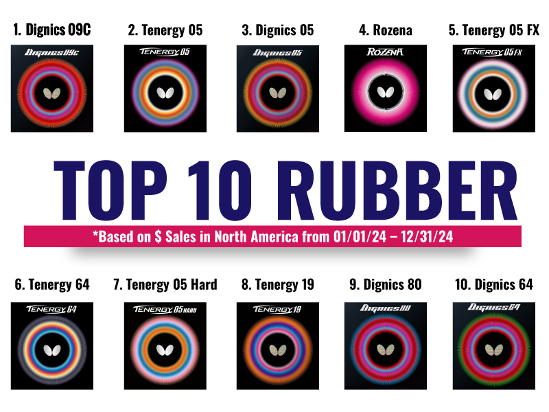 Top 10 Table Tennis Rubber